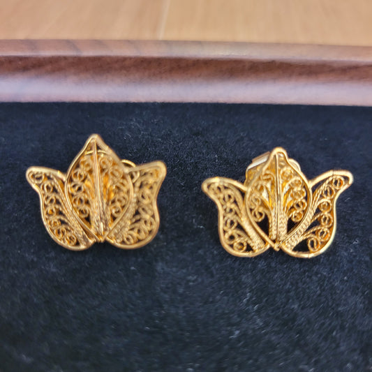 ARETES HOJA FILIGRANA