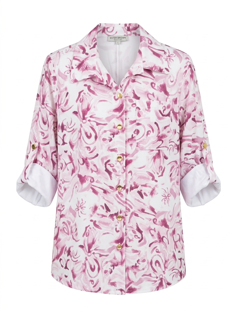 CAMISA ESTAMPADA ROSA