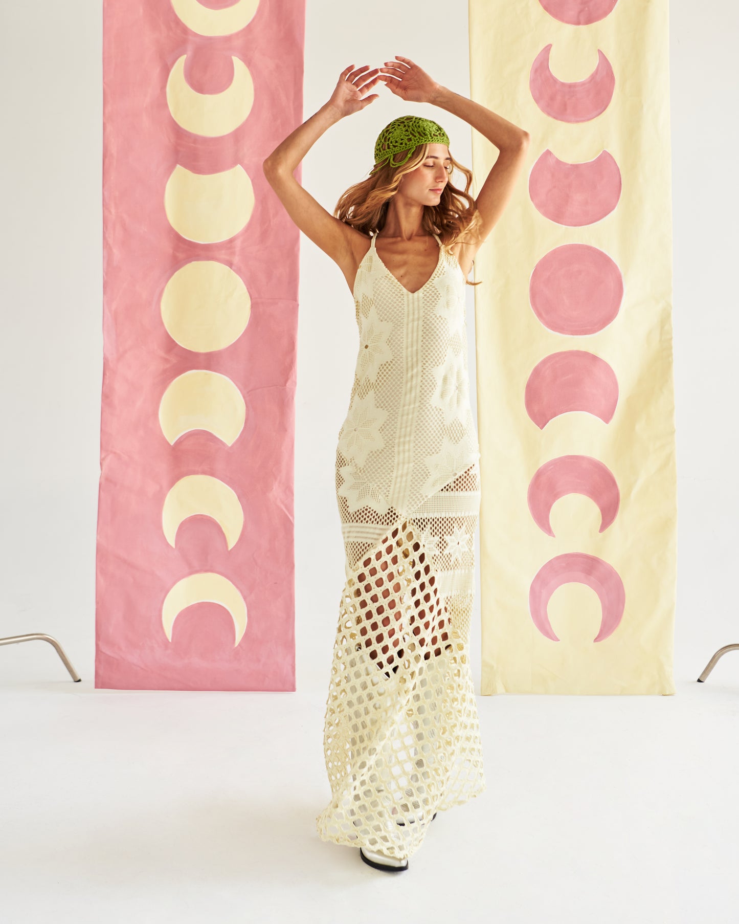 Vestido largo hecho a mano con un diseño bohemio y elegante