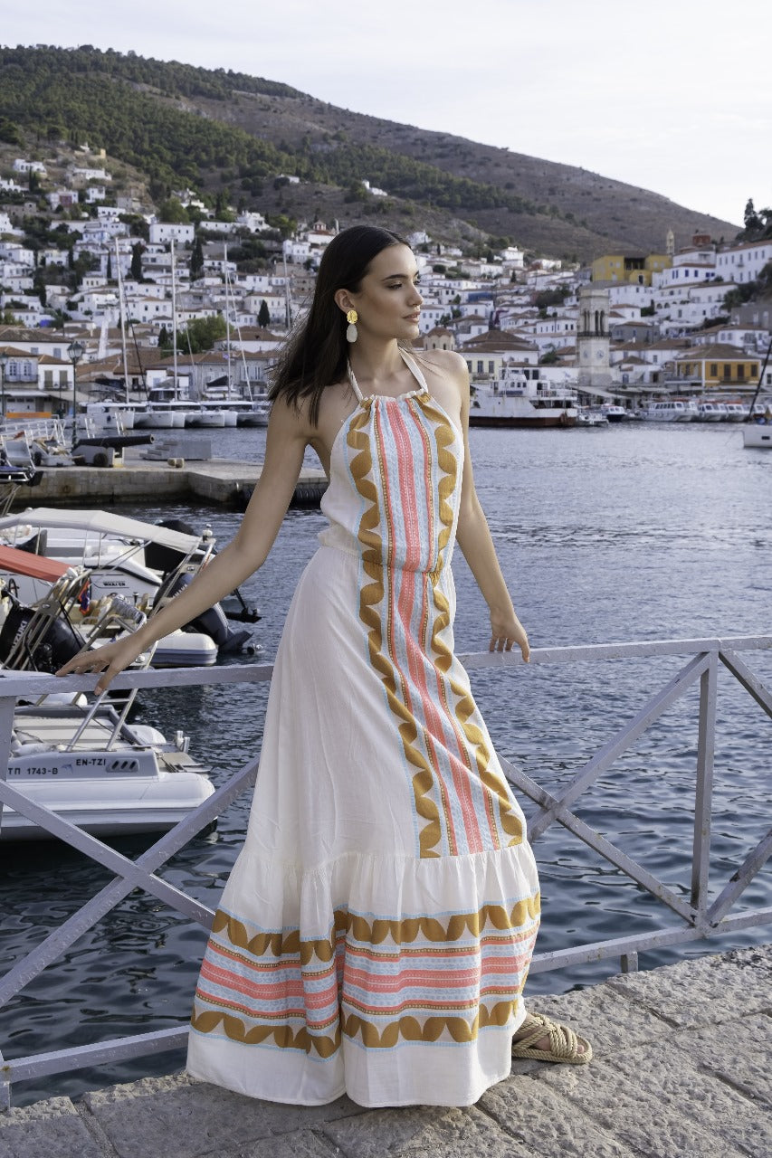 VESTIDO GRECIA CUELLO HALTER