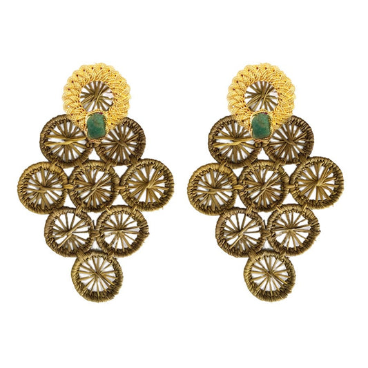 PENDIENTES IRACA VERDE