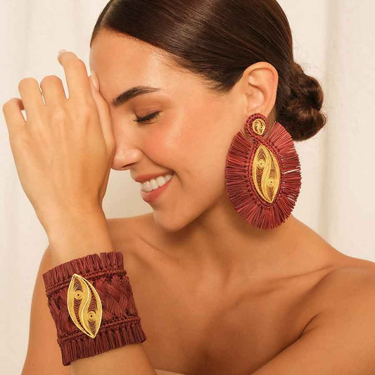 PENDIENTES IRACA MORADO