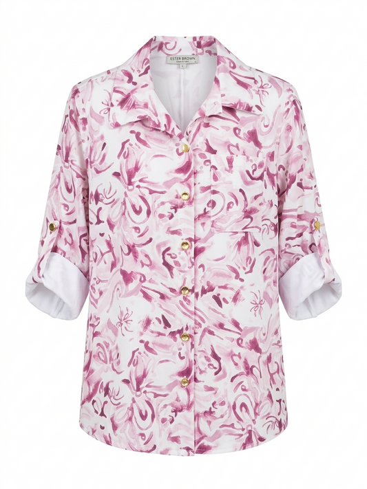 CAMISA ESTAMPADA ROSA
